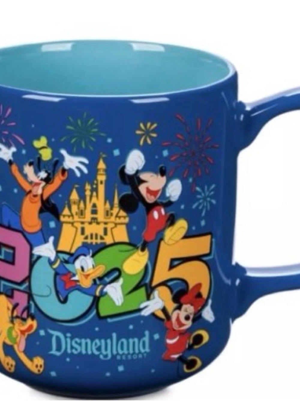 New: Disneyland Resort Blue 25th Anniversary Ceramic Mug